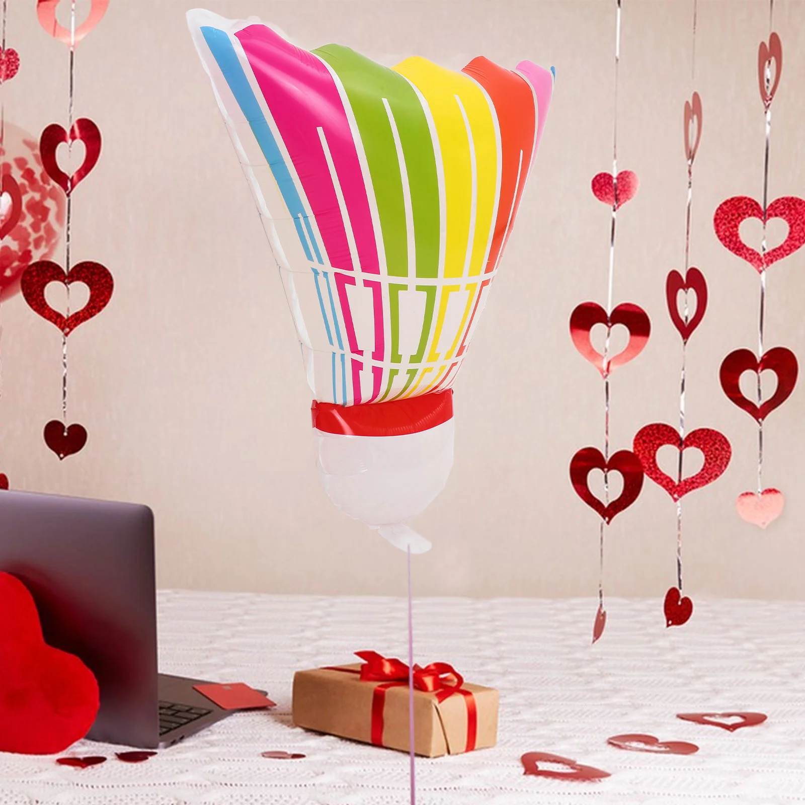 

1Set Inflatable Badminton Balloon Lightweight Foil Birthday Party Decoration Portable Badminton Balloons Party Favors Sports