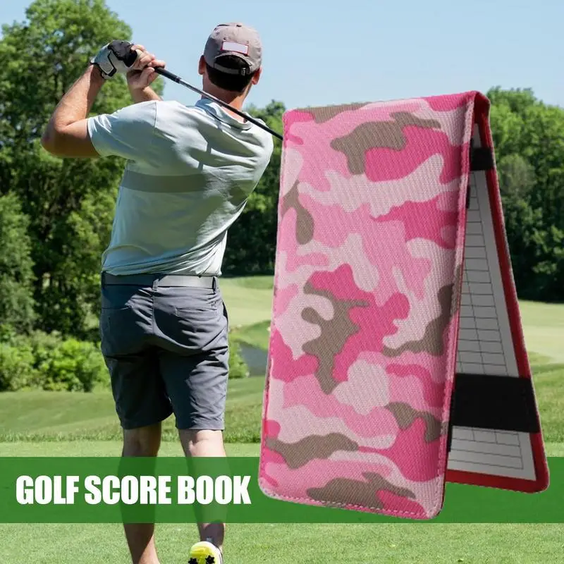 Golf Scorecard Buch Sport karten halter Golf Score Buch Bleistift Golf Log Buch Oxford Stoff Golf Notebook Golf Journal Notebook