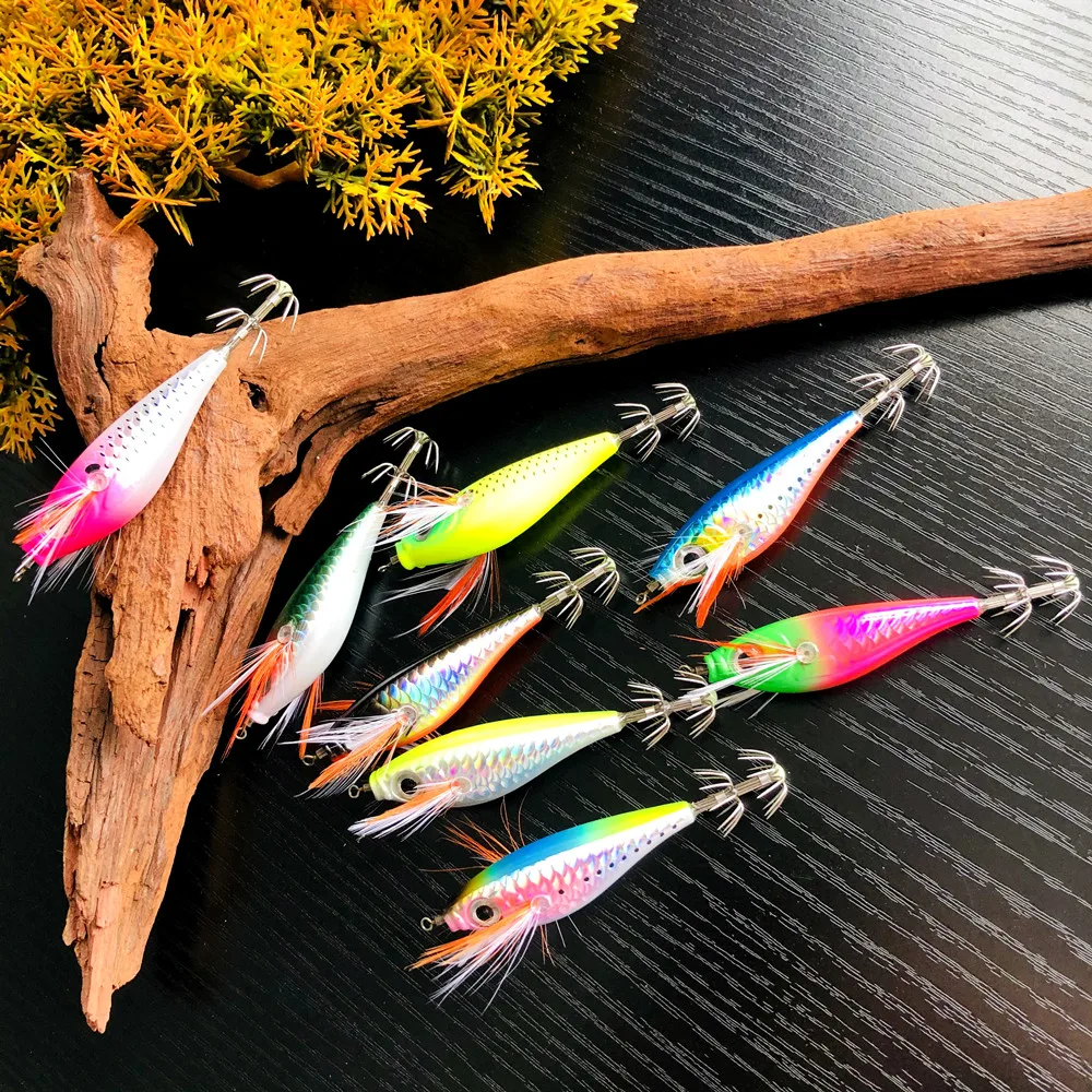 55mm 5,3g UV Horizontal Tintenfisch Jig Leuchtende Meer Angeln Zubehör Künstliche Köder Octopus Köder – Detail 9