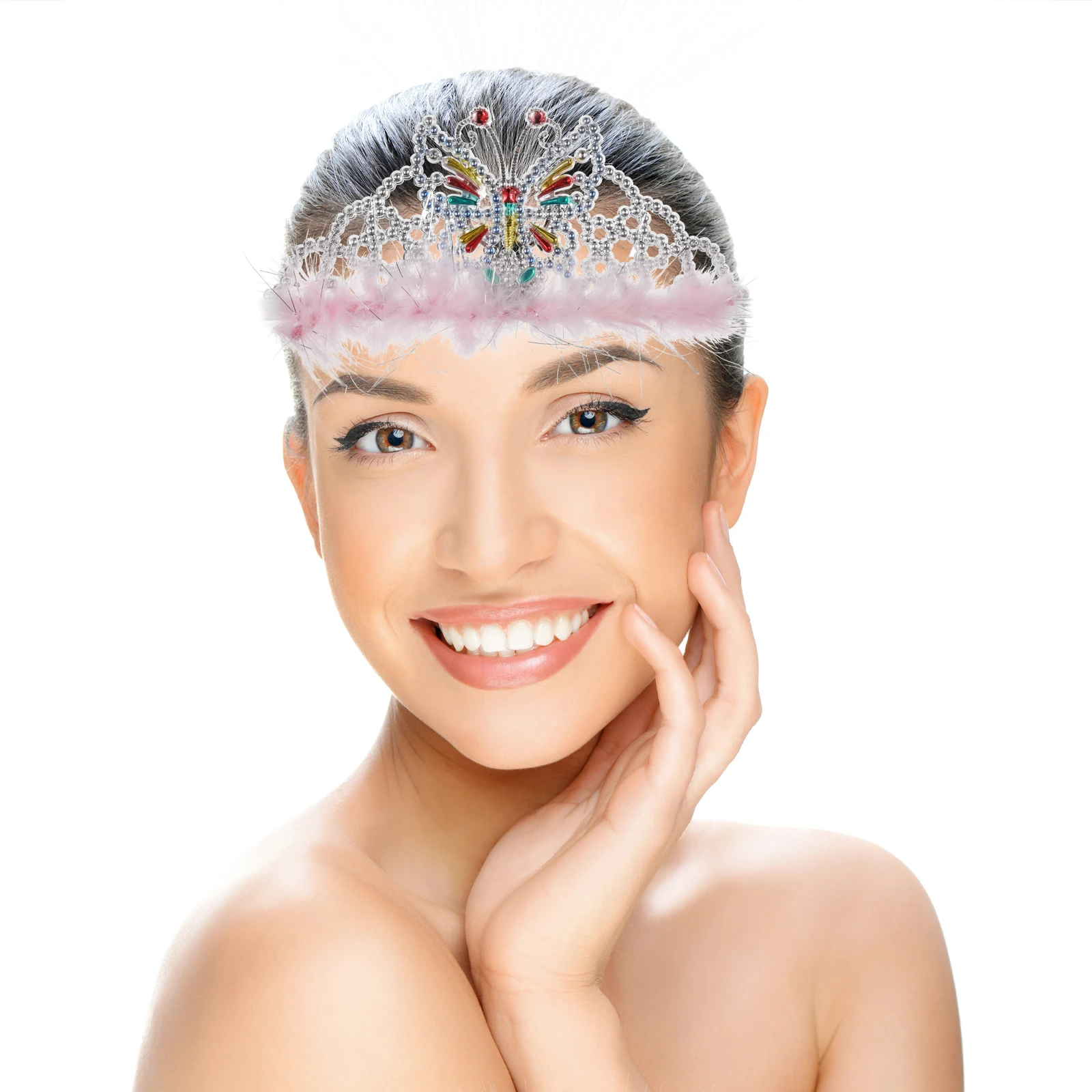 

3pcs Crown Headpiece Tiara Glow Headdress for Carnival Festival Party Christmas Birthday Kids Women Sparkling