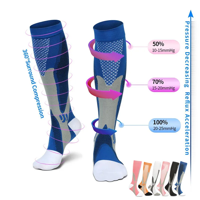 New Arrival Compression Stockings Golf Sport Socks Medical Nursing Stockings Prevent Varicose Veins Socks Fit For Rugby Socks