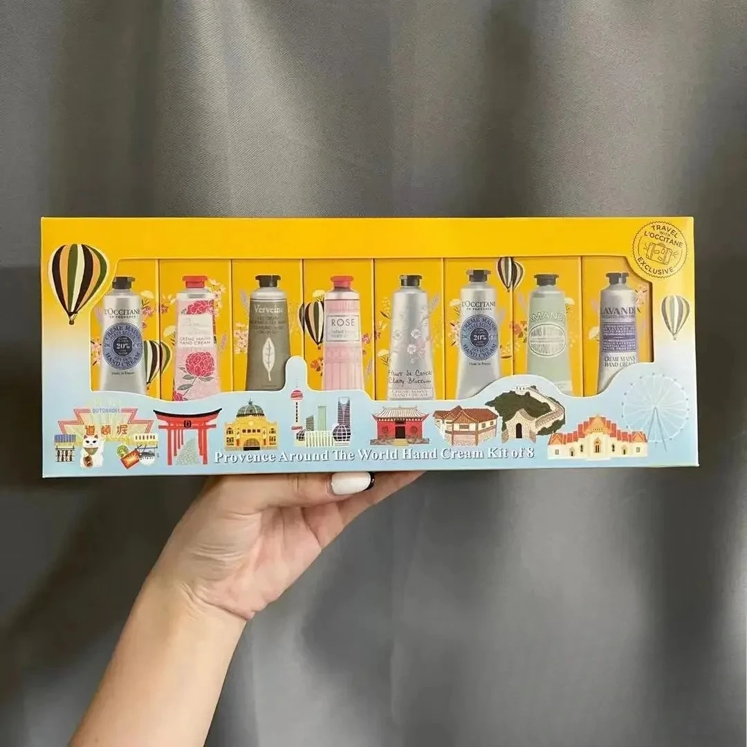 

1 шт./3 шт./отбеливающий крем для лица для женщин, крем для рук, 8 подарочных коробок, набор увлажняющих ши, розы, вишни, против трещин