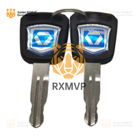 1pc For XCMG XE60 75 65 85 215 75DA 60D 200 Ignition key Door lock key Excavator key NEW version