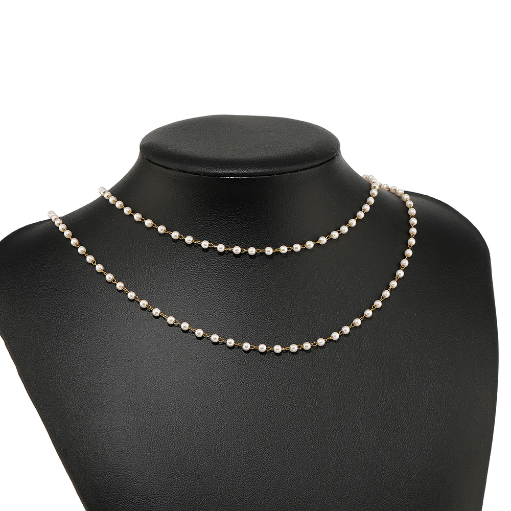 2 Meters Stainless Steel Imitation White Pearl Chains Bulk for DIY Jewelry Necklace Making Luxury Bracelets Earrings Findings image 6