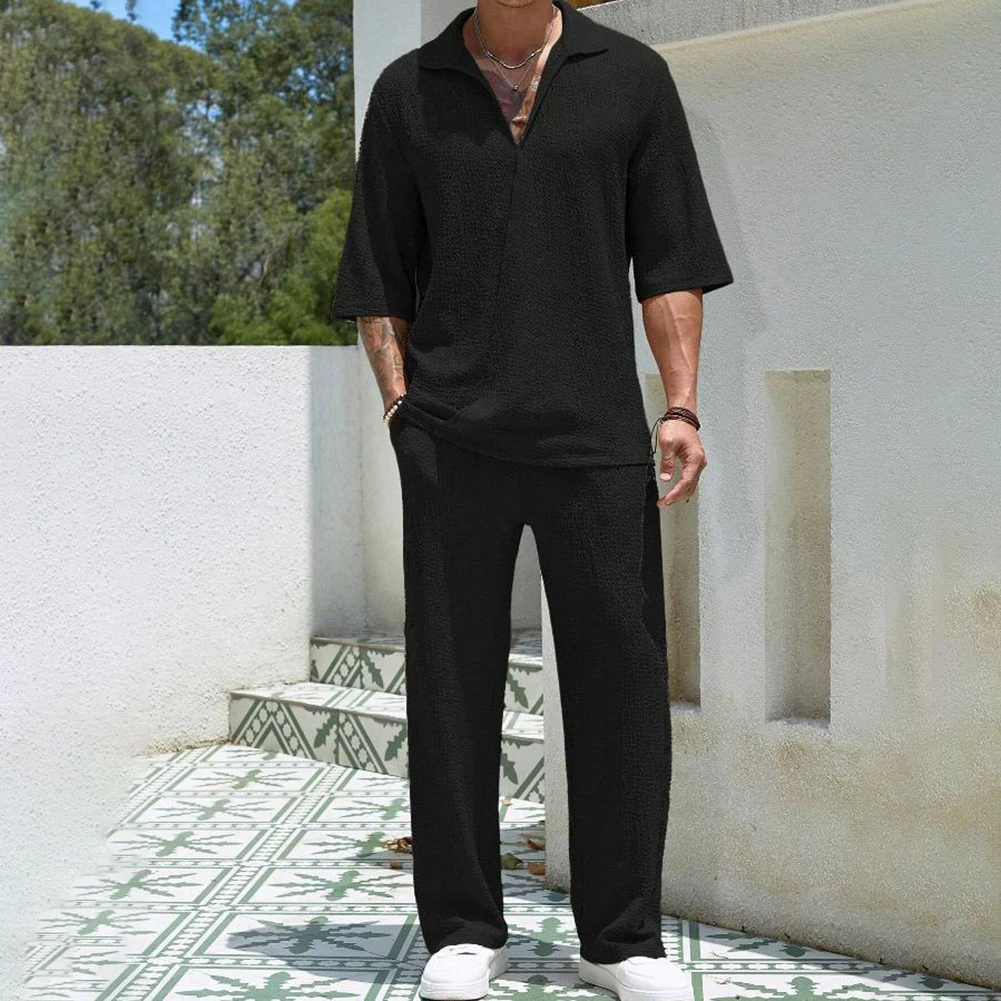 Pantalone abiti da uomo primavera estate vacanza autunno Casual abiti moda quotidiana risvolto maschile leggero elasticizzato moda comoda