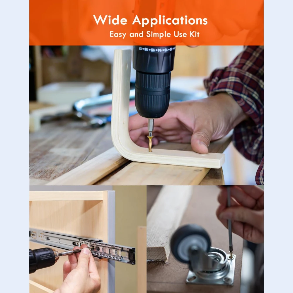 360 قطعة M3 M3.5 M4 عبر رئيس الألياف المسامير الخشب الأجهزة مسامير المجلفنة الذاتي التنصت مسامير خشب مجموعة GB/T 846-1985