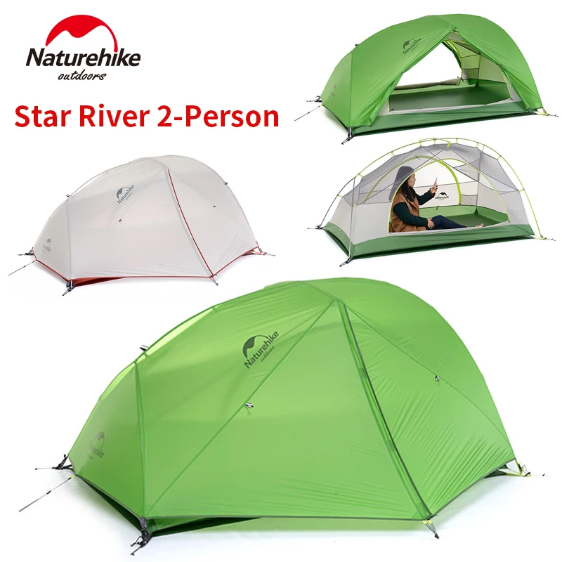 Naturehike Star River 2 Person Tent Ultralight Hiking Tent Backpacking Camping Outdoor Waterproof Double Layer 4 Season Cycling