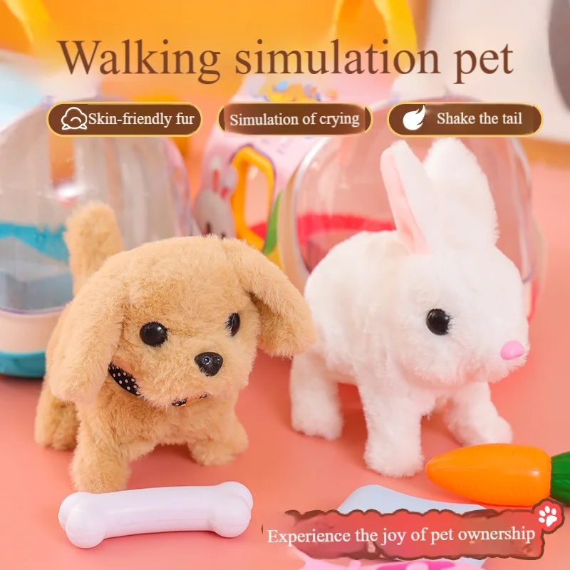 Neue Elektronische Haustier Hund Spielzeug Gehen Interaktive Hund Plüsch Puppe Spielzeug Vibrierende Automatische Moving Elektrische Welpen Geschenk Für Baby Kinder
