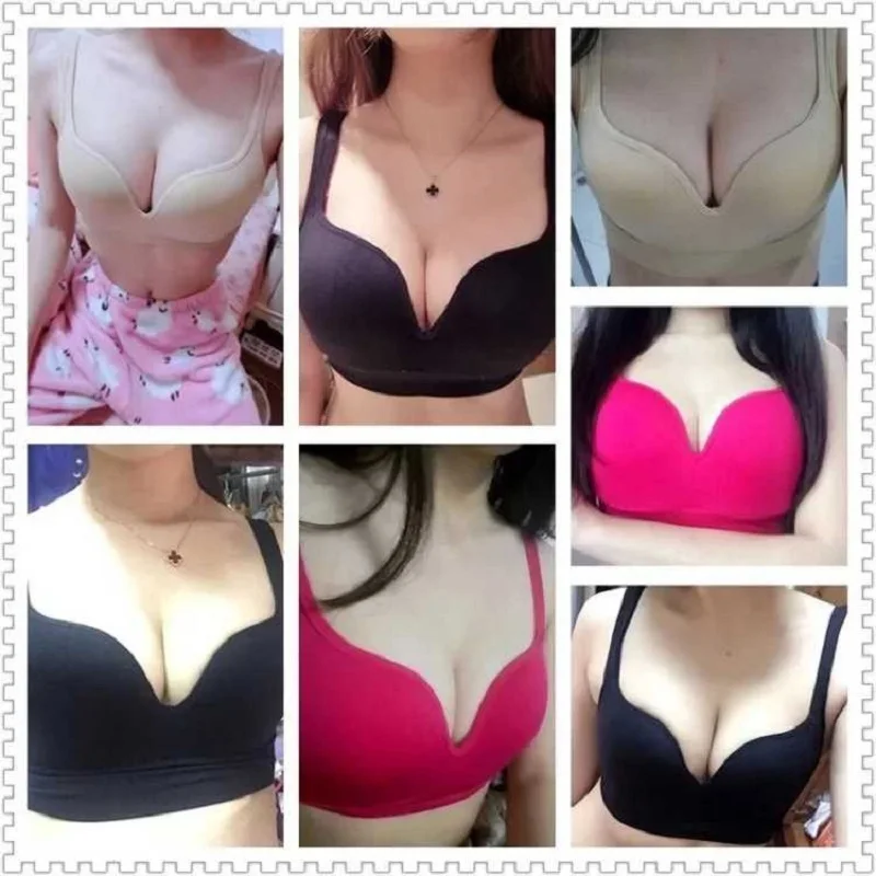 Biustonosze Plus Size dla kobiet bielizna stałe biustonosz bezszwowy z klocków Push-Up bawełniane topy Bralette biustonosz sporty bezprzewodowe