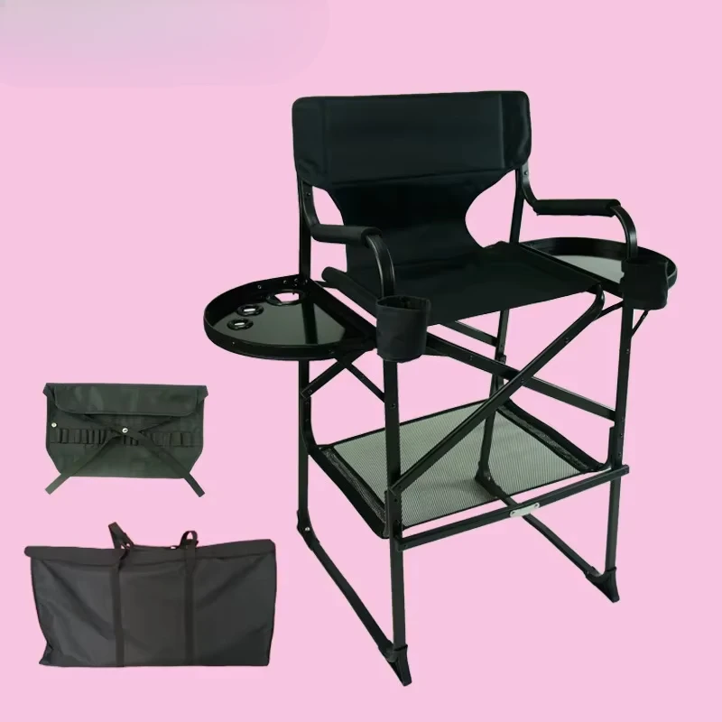 Aluminum Alloy Leisure Chair Folding Canvas Chair Bar Makeup Chair Anti-dumping Foot Pad Leżaki Plazowe Sillas De Playa