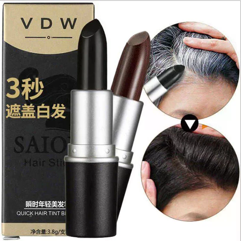 8g One-time Hair Dye Instant Gray Root Coverage Hair Color Modify Cream Stick Temporary Cover Up White Hair Colour Dye 3.
