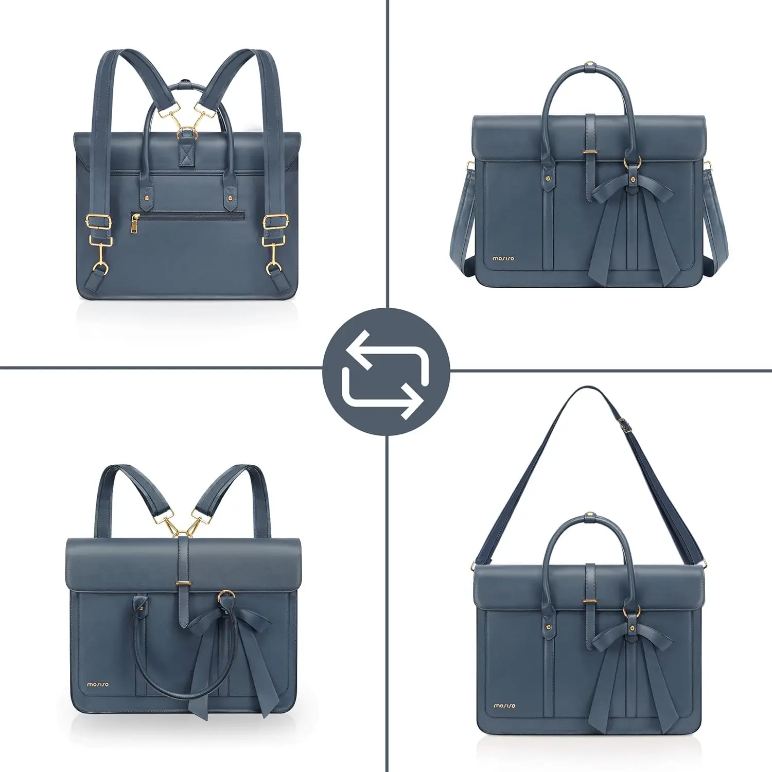 Borsa per laptop 13 14 15 16 pollici per MacBook Air Pro M4 M3 M2 HP Notebook Zaino in pelle PU Borsa a tracolla Borsa da donna Valigetta