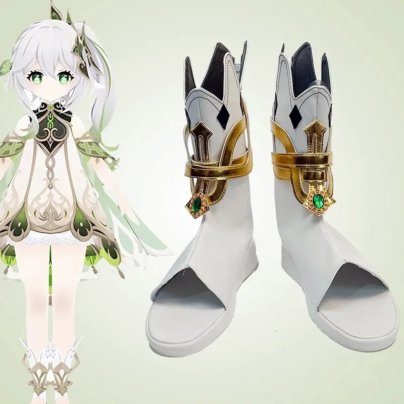 Anime Spiel Cosplay Stiefel Genshin Impact Sumeru Nahida Lesser Lord Kusanali Schuhe Halloween Zubehör Nach Maß 6;d'3,