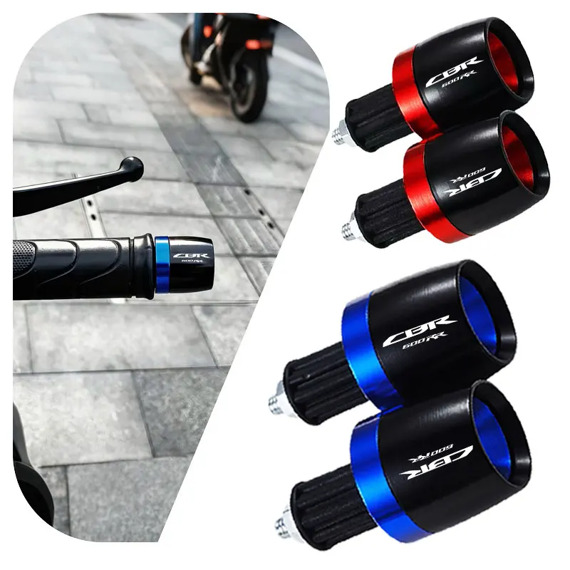 

1 Pair 7/8" Motorcycle Universal Handlebar Grips Handle Bar Cap Ends Plug Slider For HONDA CBR600RR CBR 600 RR 600RR