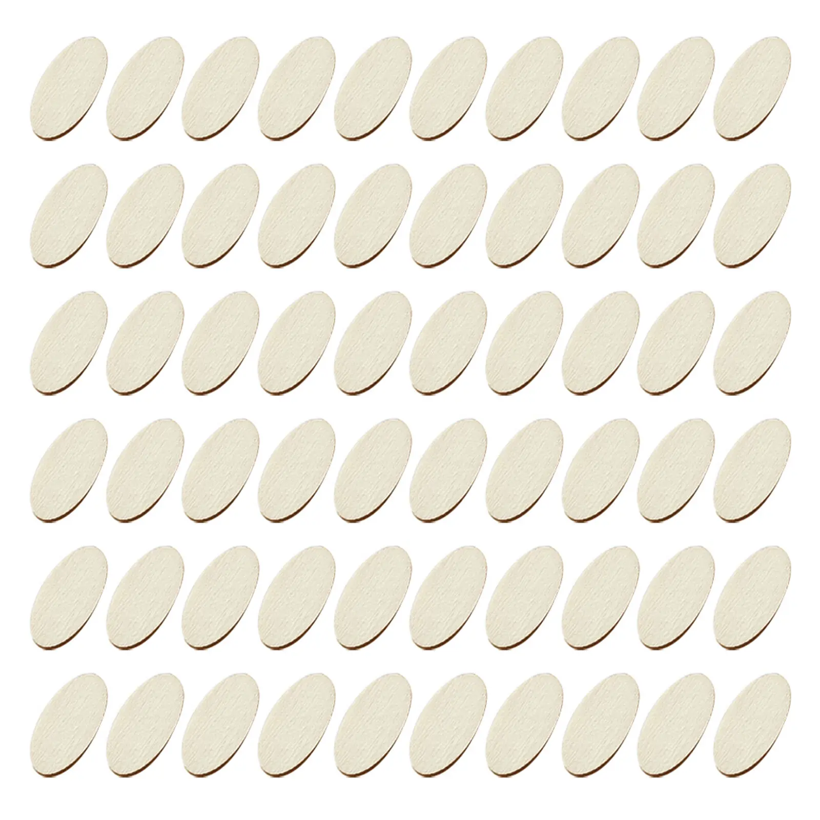 300Pcs Blank Oval Wood Cutouts Unfinished Wooden Craft Discs for Arts Education Family DIY Projects Holiday Home Rustic Decor