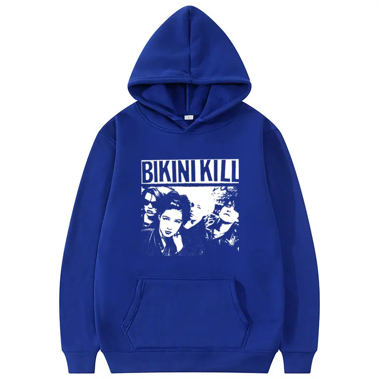 Rock Punk Band Bikini Kill Print Hoodie Feminist Riot Grrrl Kathleen Hanna Pullover Men Women Classic Vintage Oversized Hoodies