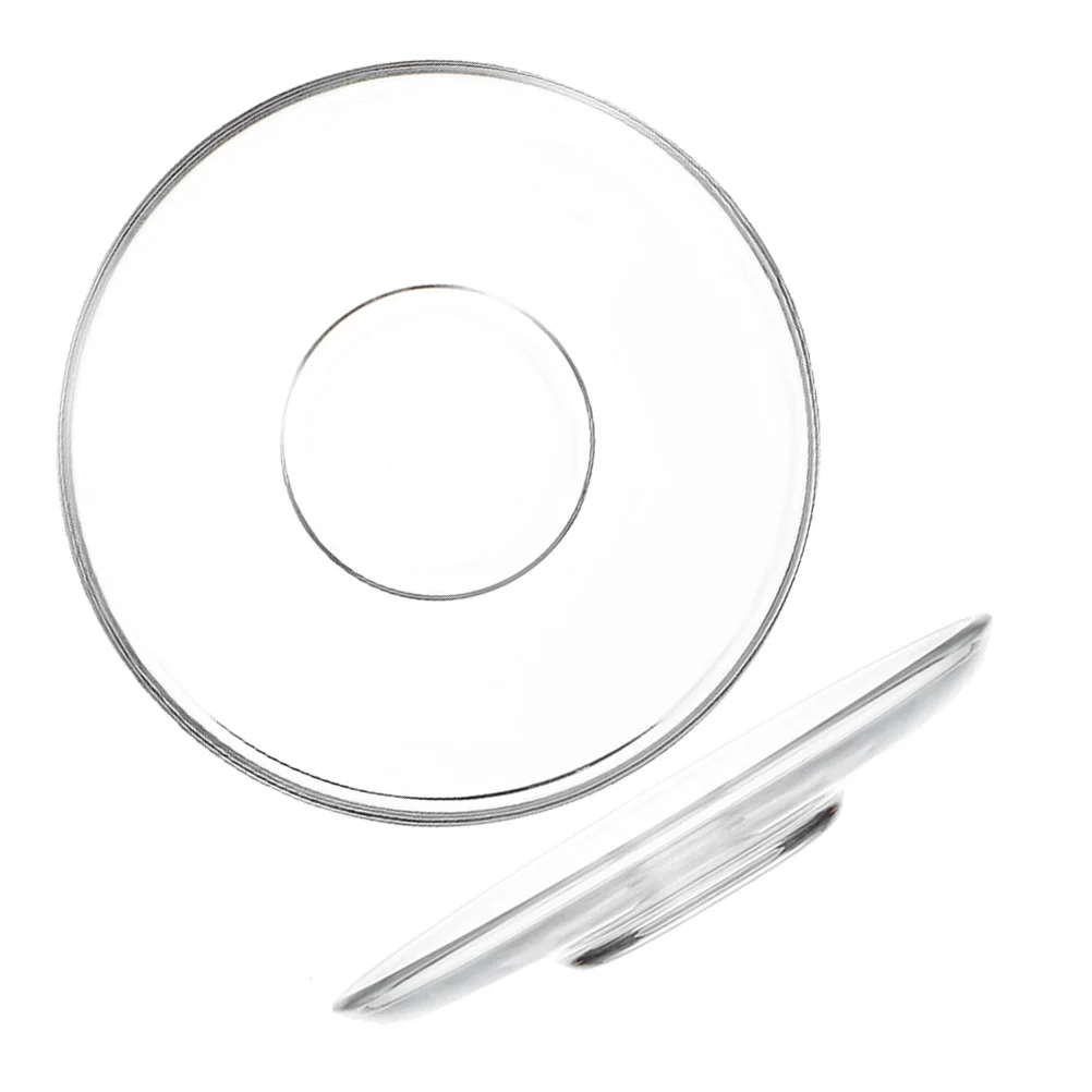 

2Pcs Clear Glass Tea Saucers Round Polished Plates Small Transparent Dishes for Appetizers Coffee Snacks Coffee Plates