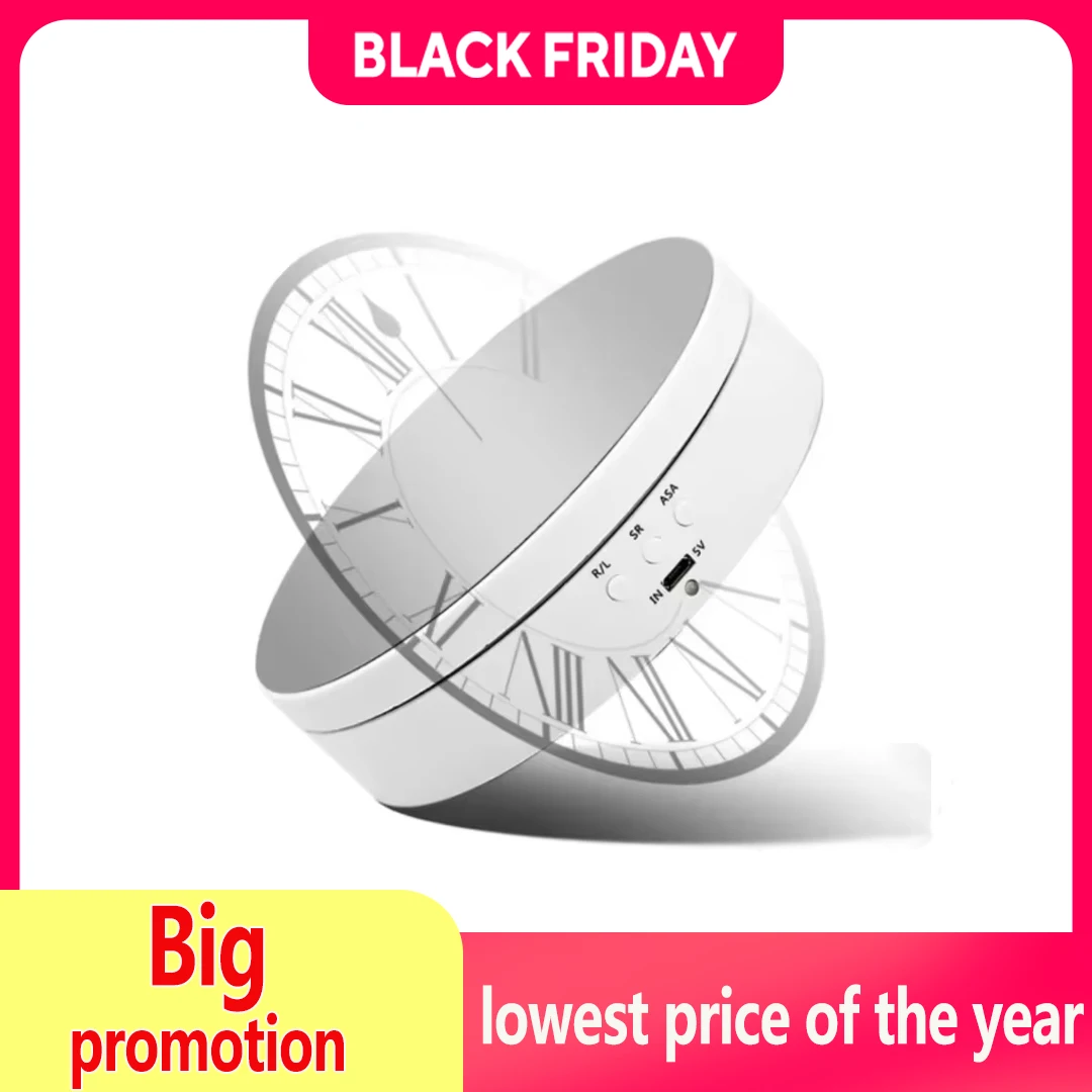 

138mm electric rotating mirror display stand, 360-degree turntable,jewelry stand, rotating shooting, three speeds Christmas gift