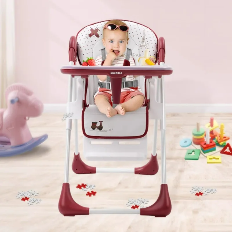 Multi-functional High Chair for Baby Recliner, Foldable Baby Dining Chairs, Portable Multi-gear Adjustable Stable Kids Chairs