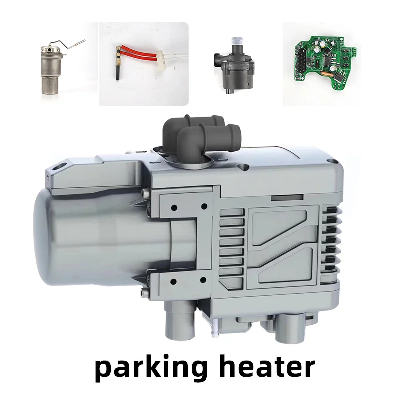 12V5KW Gasoline Diesel Dual Mode Air Heater Water Heater With Remote Control LCD Switch Diesel Gasoline Parking Heater For Truck