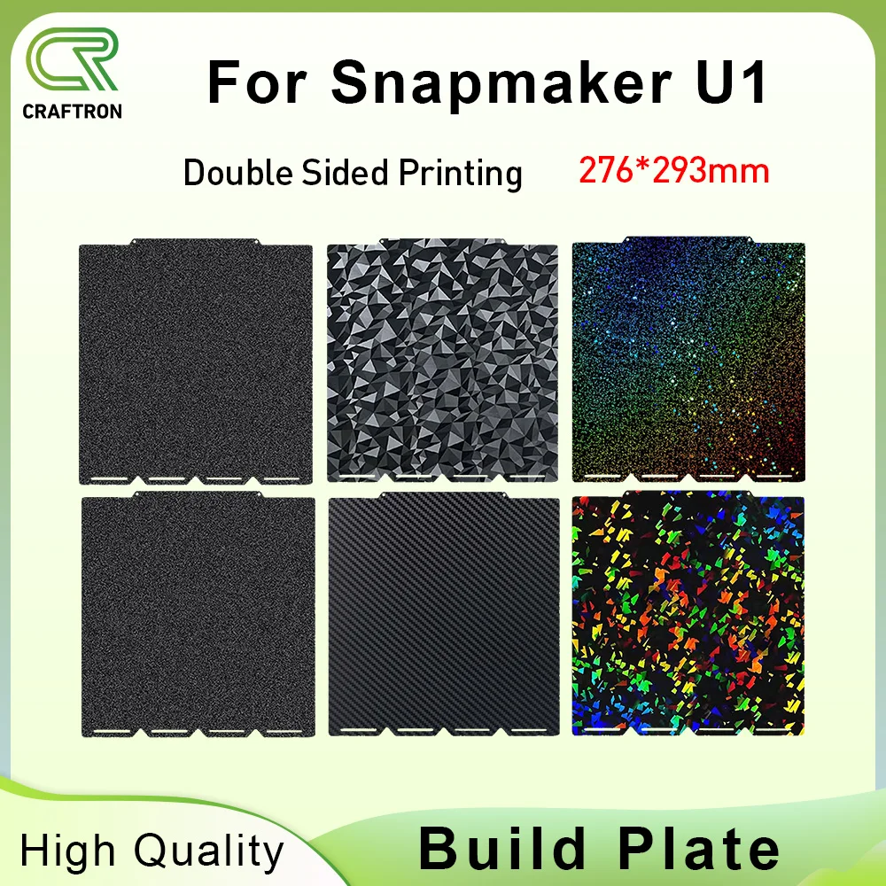 

Upgrade Snapmaker U1 Plate PEO PEI Carbon Fiber Steel Plate High Quality Spring Steel Sheet For Snapmaker 3D Printer Parts