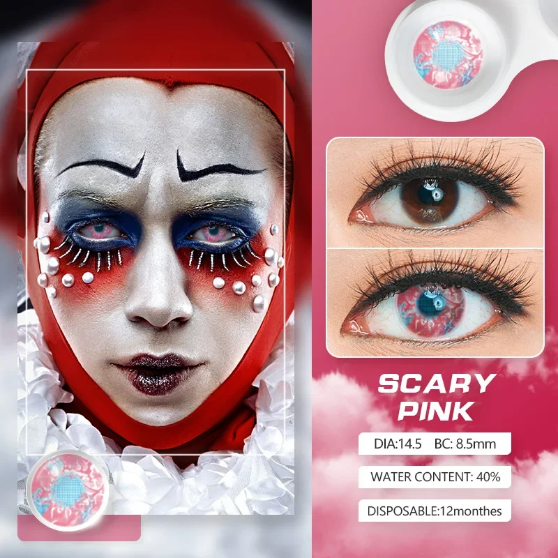 Cosplay Color Contact Lenses for Eyes Makeup Halloween Beauty Contact Lenses Eye Cosmetic Color Lens Eyes Anime Accessories