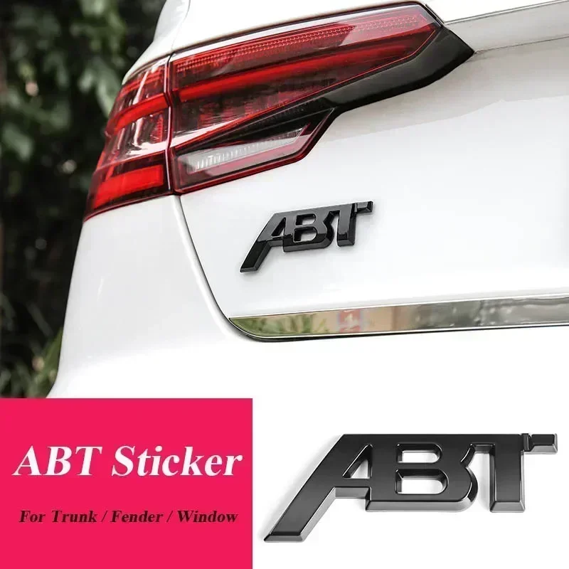 3D Metal ABT Logo Letters Car Front Grill Emblem Badge Sticker For Audi A3 A4 A5 A7 A7 Q3 Q5 Q7 TT RS6 RS3 VW Golf 7 view 6