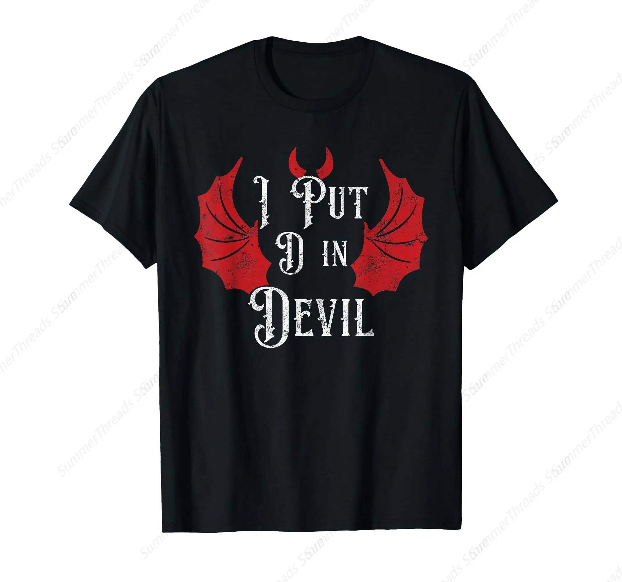 I Put the D in Devil Funny Halloween Matching Couple T-Shirt