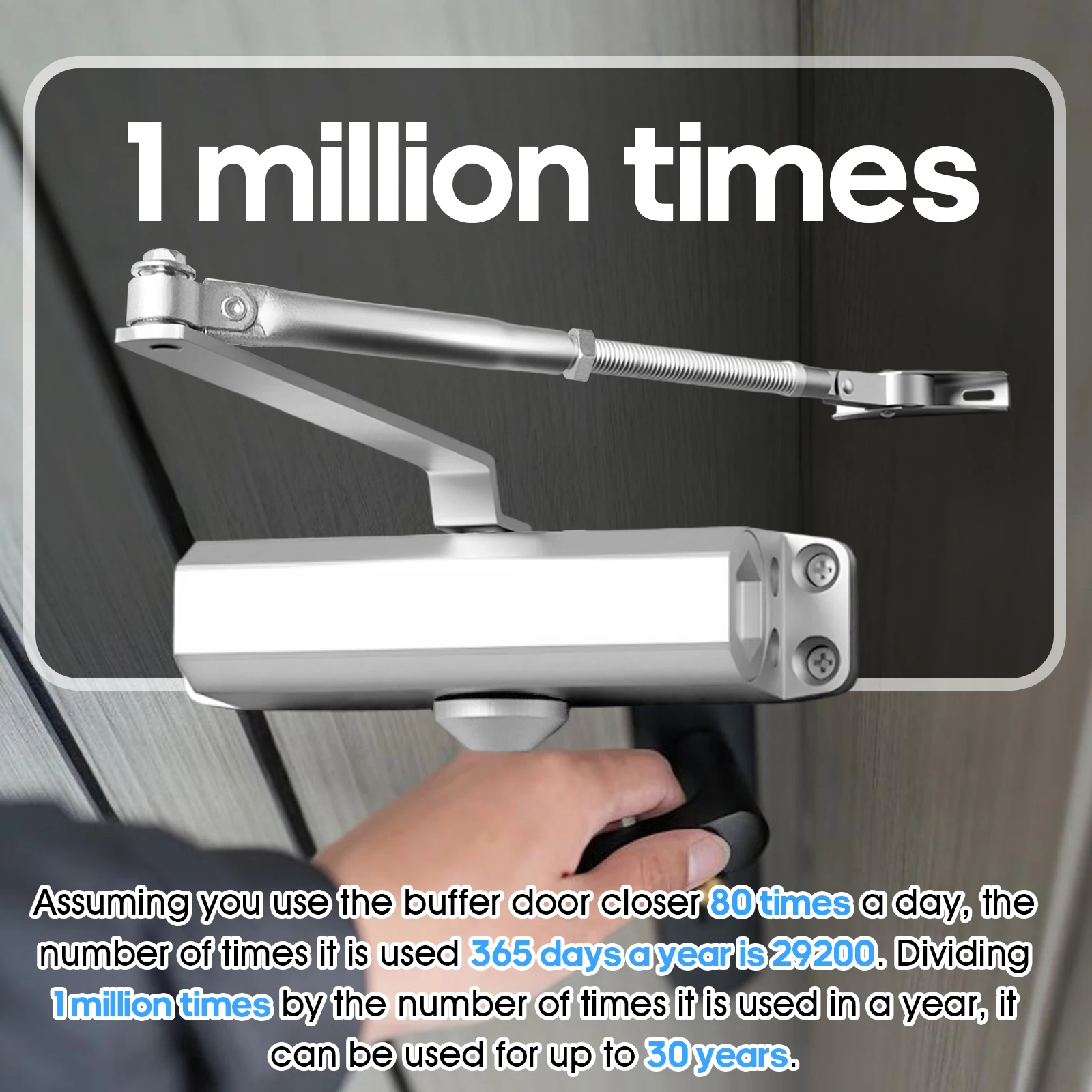 باب أوتوماتيكي شديد التحمل مع عقد مفتوح (للأبواب 132-187 رطل) غلق أبواب عاصفة هيدروليكية أوتوماتيكية #3