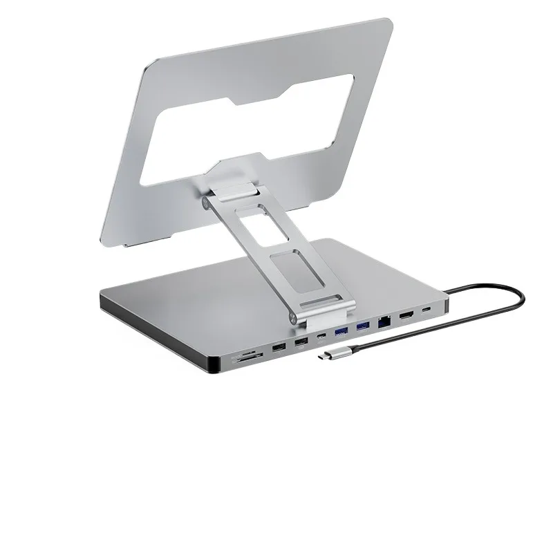 For Type-c Docking Station 4k60hz Gigabit Network Port Usb3.2 Converter Mobile Phone Rotating Bracket Docking Station