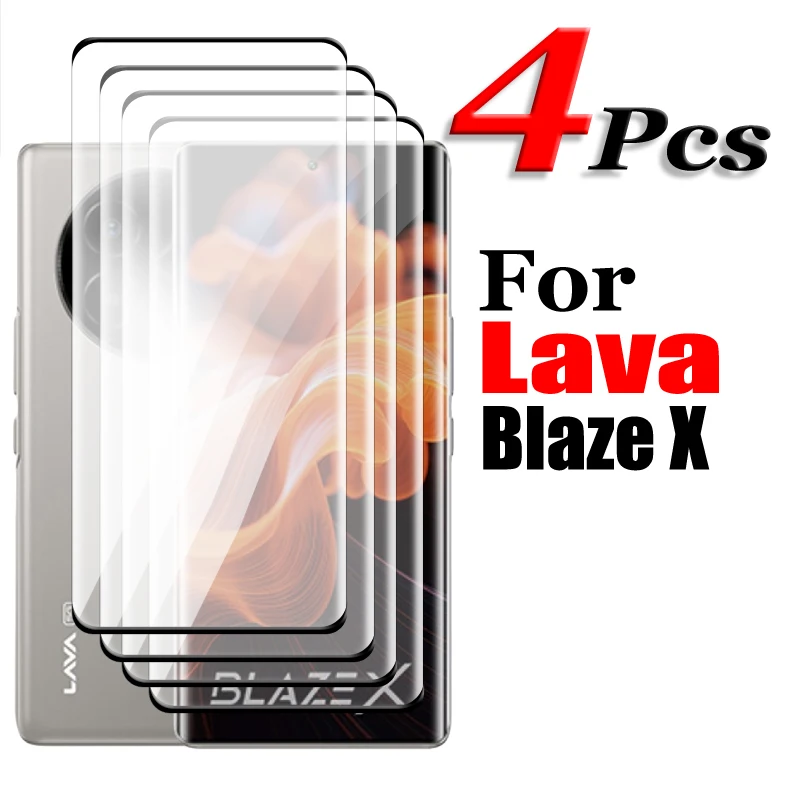 

2/3/4PCS Glass For Lava Blaze X Tempered Glass For Lava Blaze X Screen Protector 3D Curved Full Cover Glass For Lava Blaze X