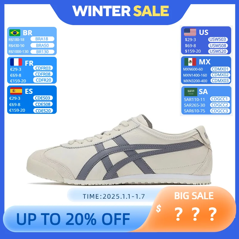 Asics Onitsuka Tiger MEXICO 66 Original Shoes Classic Running Shoes Women Men Sneaker Lightweight