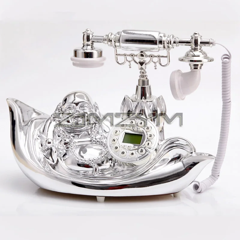 Retro Vintage Telephone Chinese style Home Landline Phone Desktop Corded Fixed Telephone for Office Hotel Decoratioin