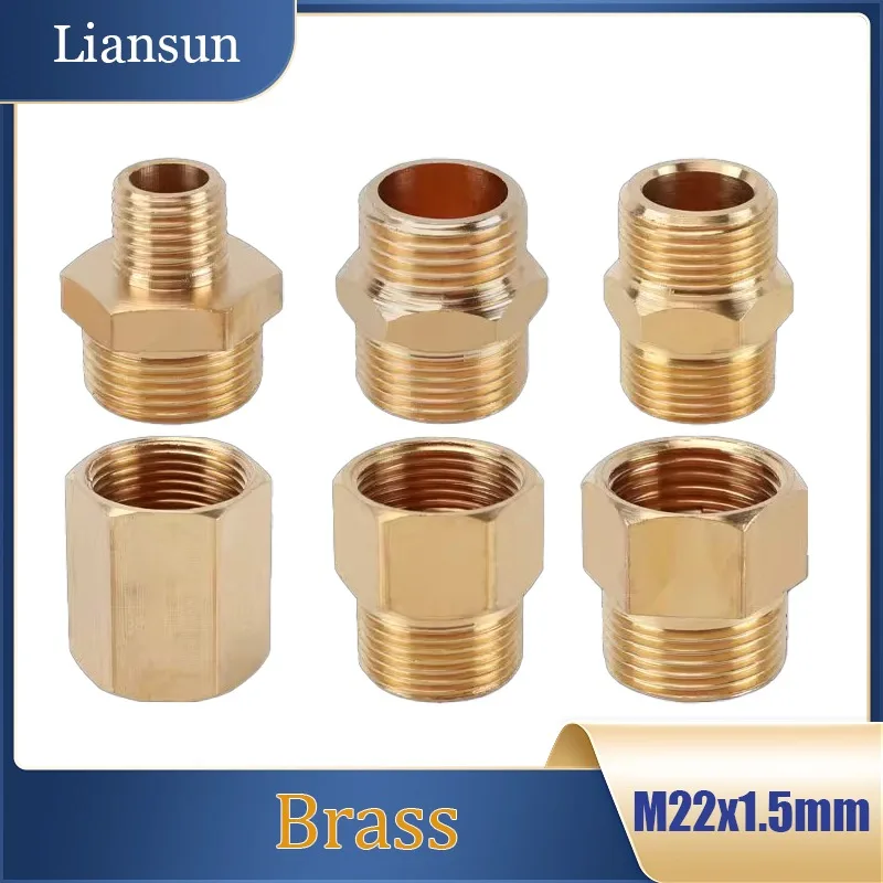 

M22x1.5mm Brass Double External Thread/Internal Thread Pipe Adapter, Suitable for Agricultural Irrigation and Washer Accessories