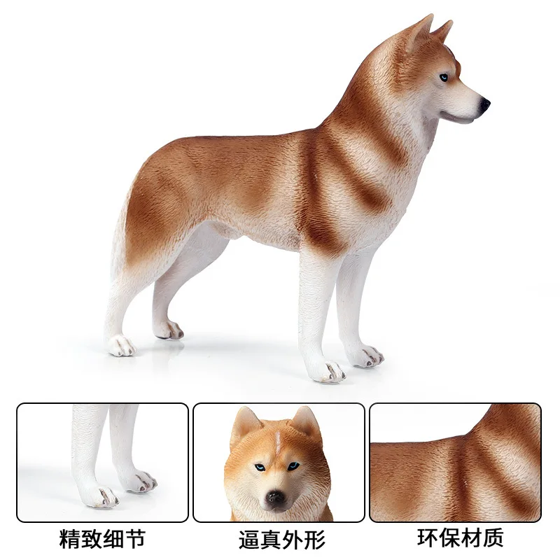 Solid simulation animal model New large Husky pet dog Siberian sled dog toy ornaments