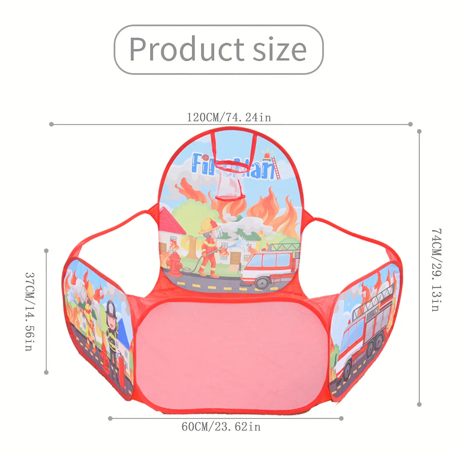 어린이 볼 풀 텐트, 휴대용 접이식 볼 피트 놀이 텐트, 바구니 포함, 야외 실내 스포츠 교육 장난감, 명절 선물