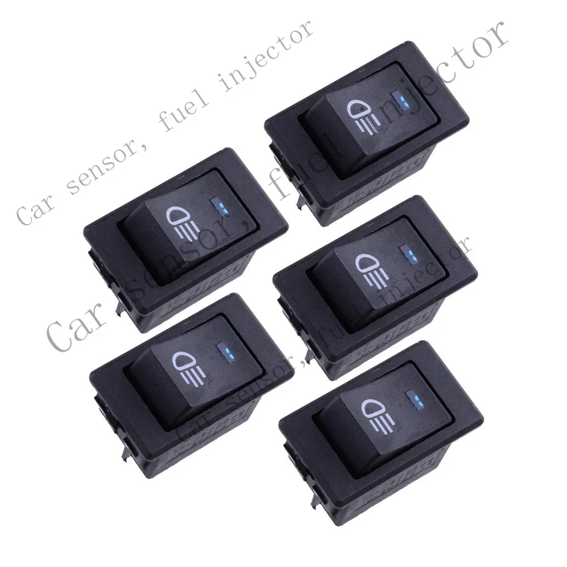 Q+ FOR 4Pin Fog Light Rocker Toggle Switch Blue LED 12V 35A for Car Dashboard 5X qi