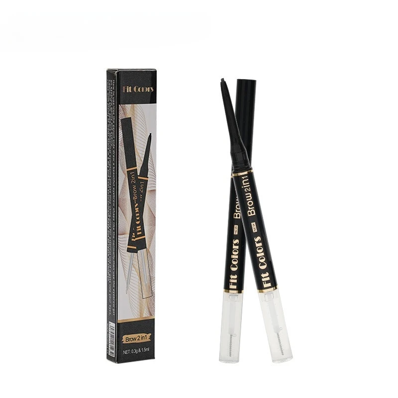 Dual Ended Eyebrow Pencil Automatic Twist Up Waterproof Sweat Proof Long Lasting Hold for Natural Wild Brows All Day Wear