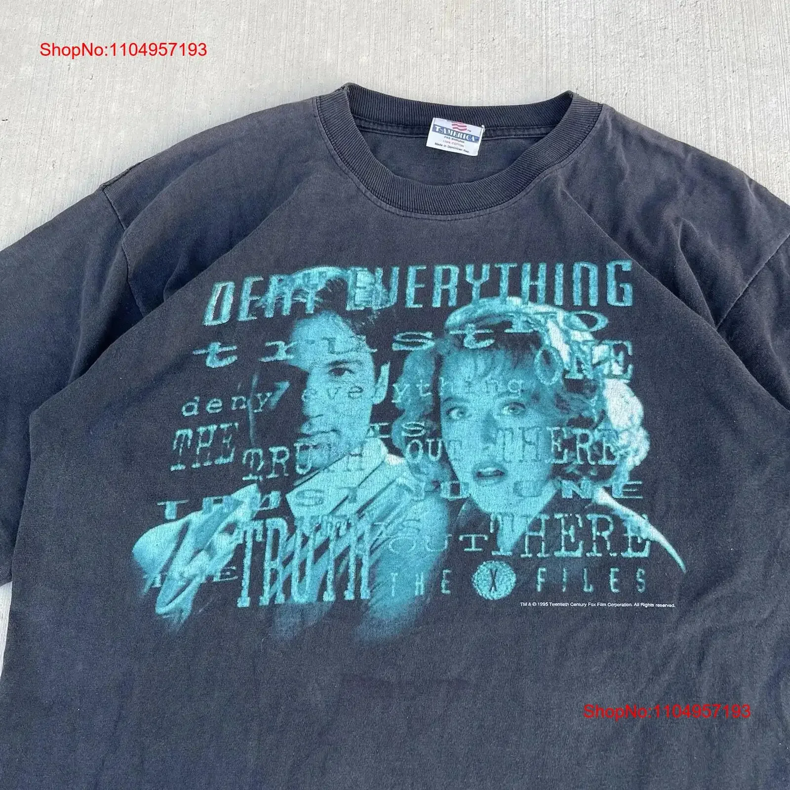 

Vintage X Files T Shirt Deny Everything Trust No One 90s Tour Champ NE700 vintage Washed Breathable Slightly Soft