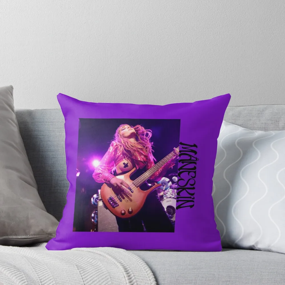 Victoria De Angelis Maneskin Rock Band Throw Pillow Custom Cushion Photo Decorative Cushions For Living Room pillow