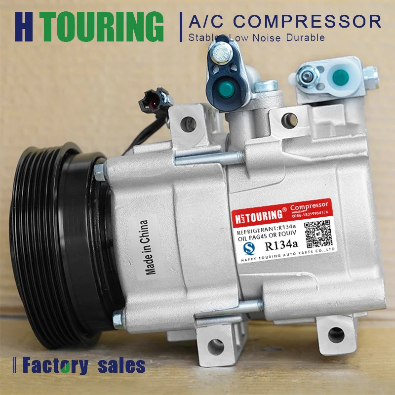 

For Ac Compressor Hyundai Tucson Trajet Santa Fe HS18 Car 97701-2E200 9770126300 977012E100 977012E200 F500-NA5CA-04 F500NA5CA04