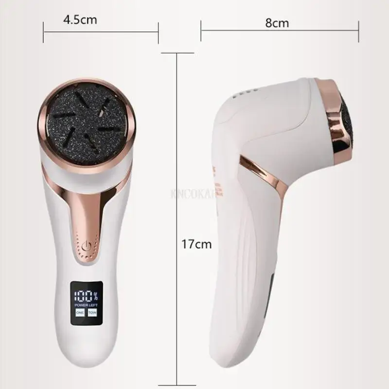 Ferramenta elétrica de pedicure, arquivo de cuidados com os pés, perna, calcanhar para remover calos de pele morta e rachados, remoção de calos de pele morta, lcd, máquina de cuidados de limpeza de pés