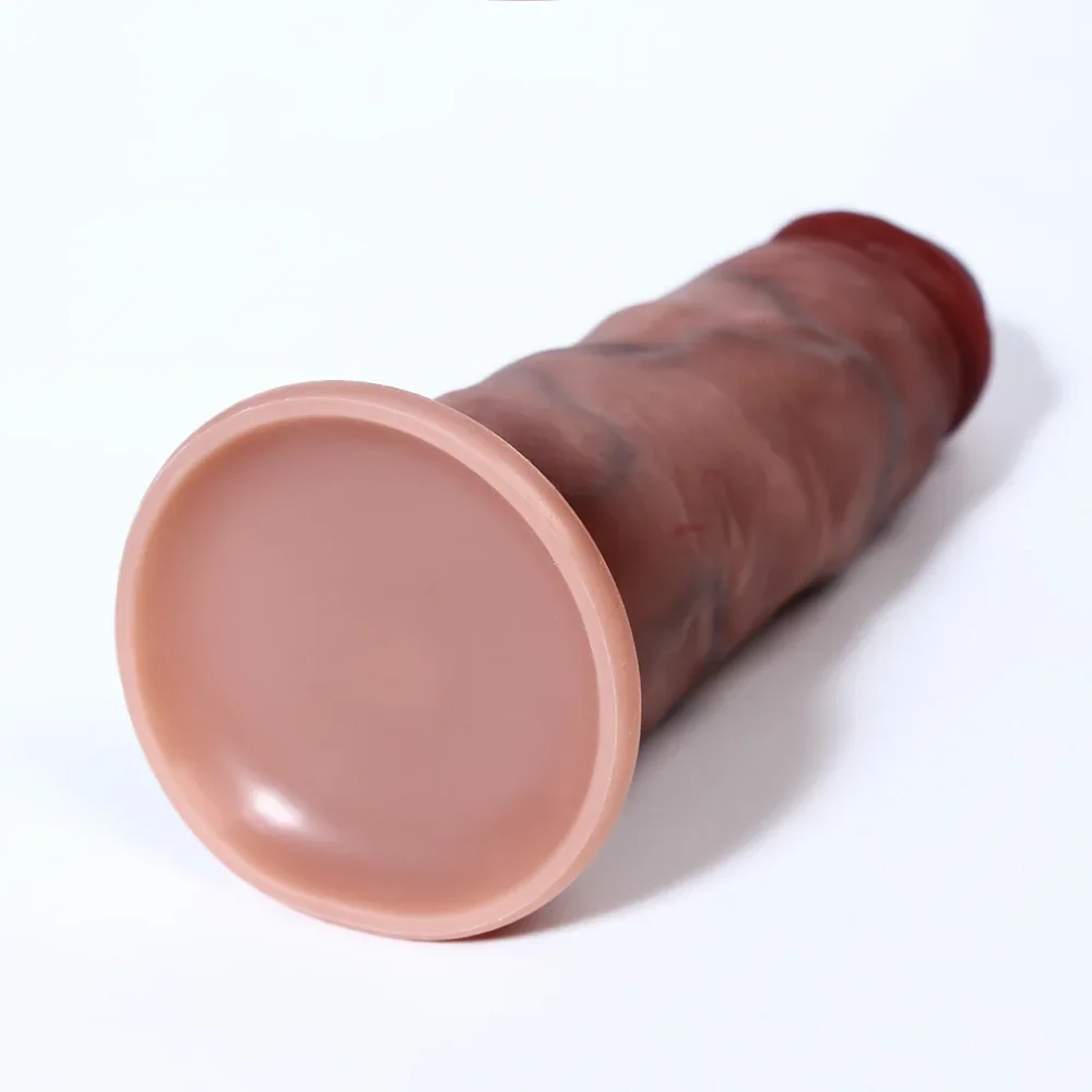 Incredible 7.8inch Dildo with Lifelike Skin Texture, Sliding Foreskin and Powerful Suction Cup - Ultimate Pleasure Toy!