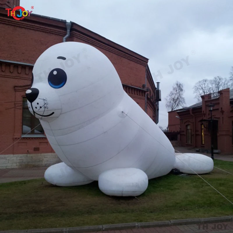 

Cute Giant Inflatable White Harp Seal Cartoon Animal for Outdoor Activities Inflatable Toys Fast Air shipping Commercial Cartoon