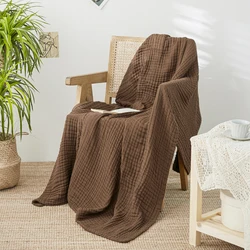 6-Layer Gauze Blanket Color Quilt Comfortable Sofa Throwing Blanket Suitable for Baby Swaddling Cloth Bed Blanket