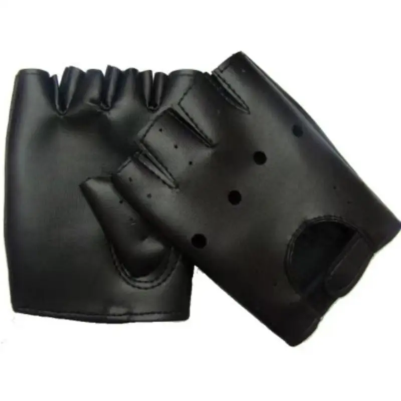 Long Keeper Guantes de cuero genuino sin dedos para hombres medio dedo conducción deporte guantes negros Long Keeper Guantes de cuero genuino sin dedos para hombres medio dedo conducción deporte guantes negros