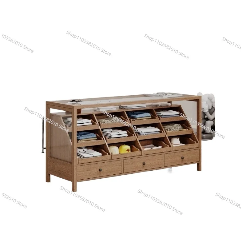 

Clothing Store Solid Wood Glass Zhongdao Tai Children's Clothing Store Zhongdao Cabinet Display Cabinet Product
