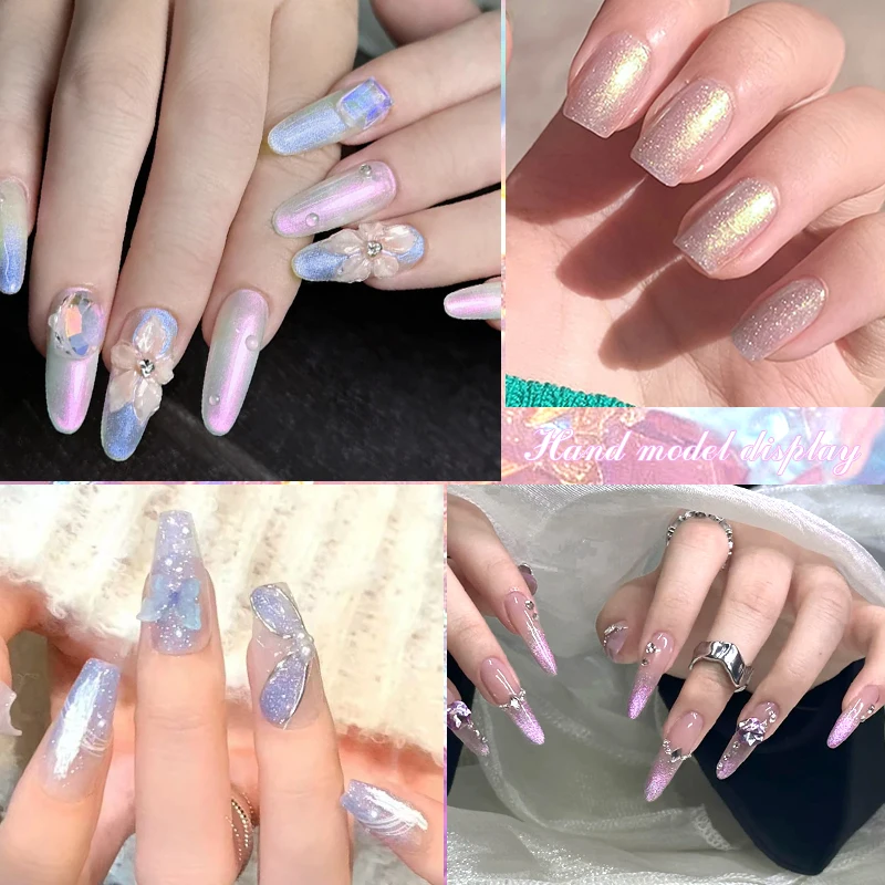 Aurora Glitter Gel Nagellack Nail Art Vernis Pearl Effect Semi Permanent UV LED Long Last Gel Maniküre DIY Nagelzubehör