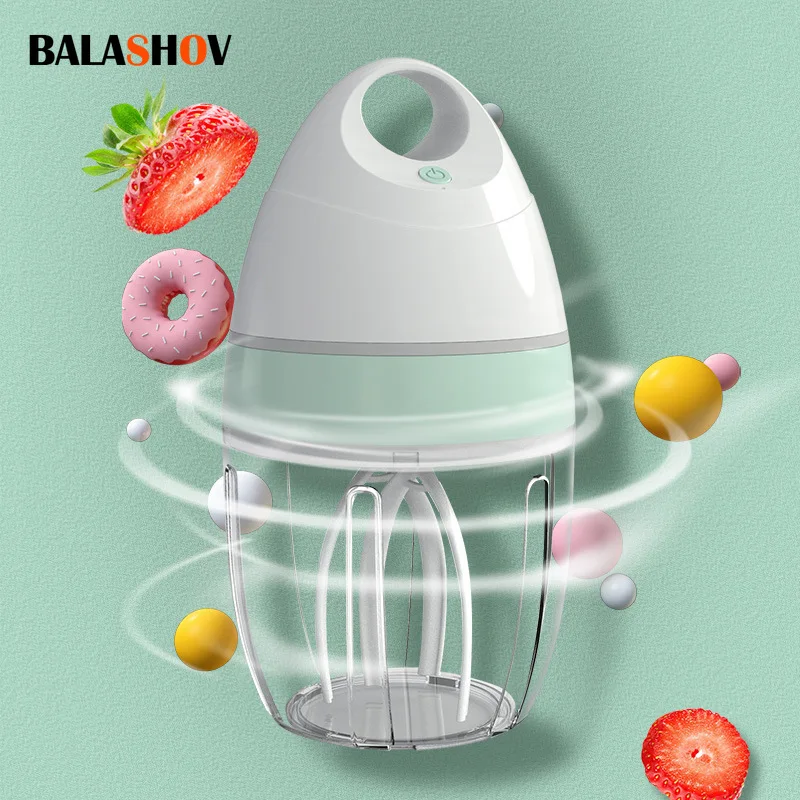 900ML Electric Milk Frother Machine Household Food Mixer Kitchen Baking Cream Blender Egg Beater Strike Mixer Portable Blender