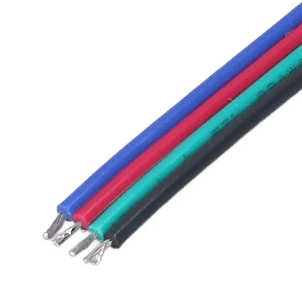 10pcs Durable 4PIN LED Strip Connectors 10mm Transparent RGB Light Connectors Wire to Strip Connectors Office Decoration